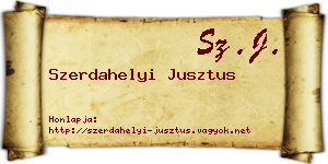 Szerdahelyi Jusztus névjegykártya